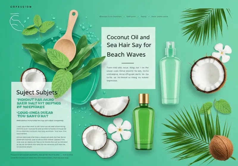 coconut oil and sea salt hair spray for effortless beach