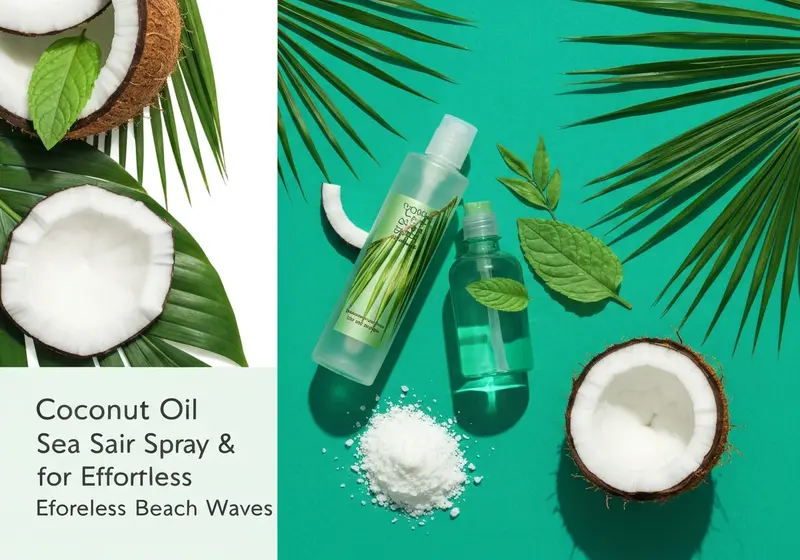 coconut oil and sea salt hair spray for effortless beach